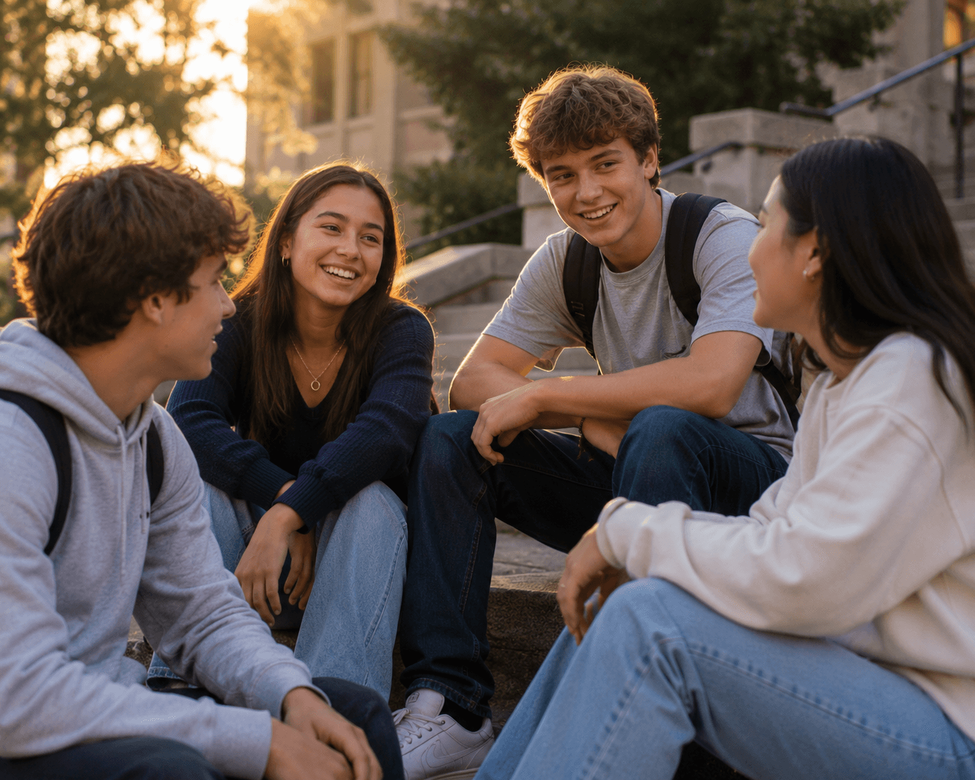 A warm, candid photo of a teen in a calm setting